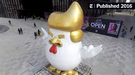 China Warmly Welcomes A Giant Rooster With Trumpian Characteristics