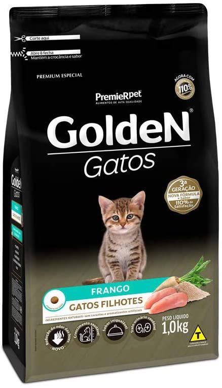 Ra O Golden Para Gatos Filhotes Sabor Frango Kg Puppyshow Cl Nica