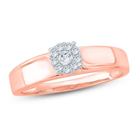 15 Ct Tw Diamond Frame Engagement Ring In 10k Rose Gold Zales