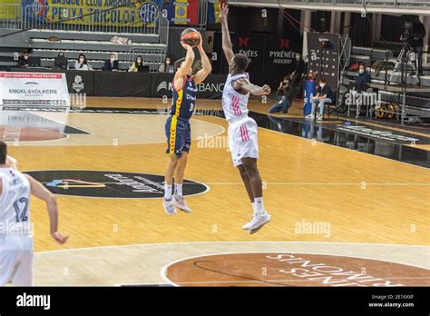 Andorra La Vella Andorra 2021 January 4 Jeremy Senglin In Action In