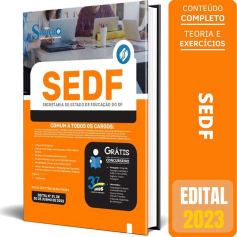 Apostila Concurso Sedf Comum A Todos Os Cargos Solu O Cursos