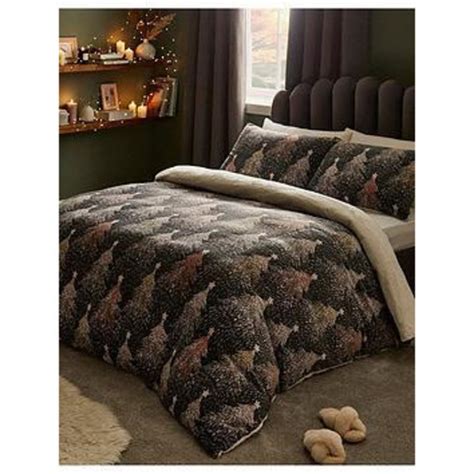 Silentnight Christmas Trees Fleece Duvet Cover Set Multi By Very