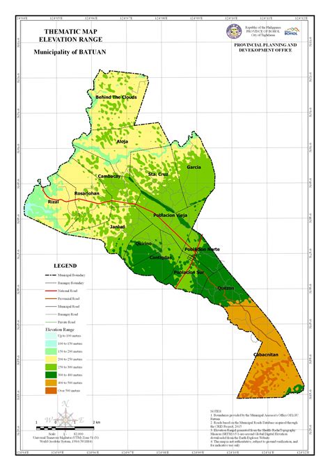 Elevation Range Ppdo Bohol