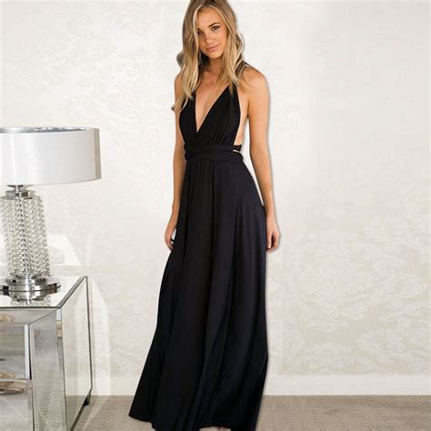 Idall Wedding Guest Dresses Prom Dresses Women Sexy Sleeveless Halter