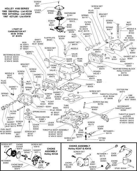 Holley 4 Barrel Carburetor Parts Diagram Holley Carburetor B