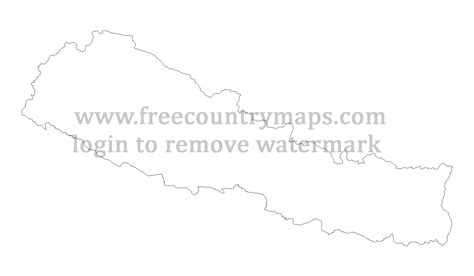 Outline maps of Nepal : Vector and gif map for YouTube