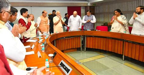 Pm Modi Holds Bjp Parliamentary Party Nda Meetings Ahead Of Parliament