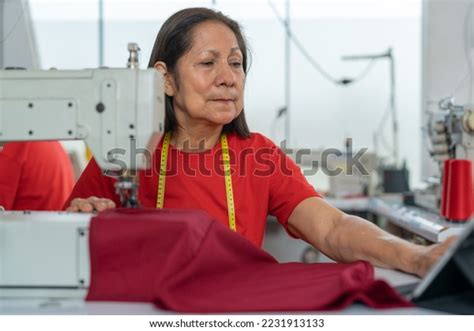 Portrait Latina Mature Woman Looking Digital Stock Photo 2231913133 Shutterstock