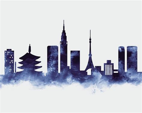 Tokyo Print Tokyo Skyline Japan Poster Art Print - Etsy | Tokyo skyline ...