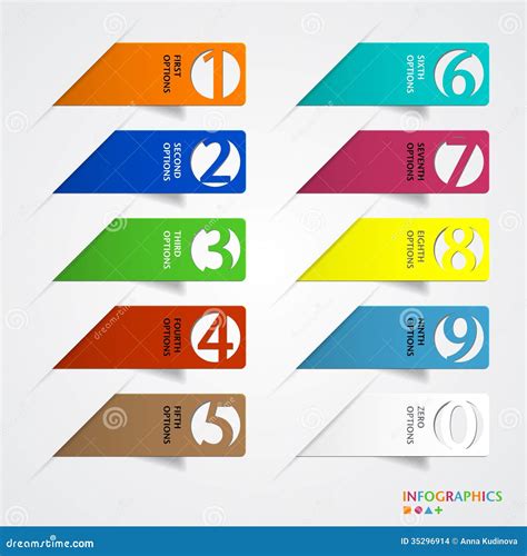 Abstract Infographics Number Options Template Stock Vector