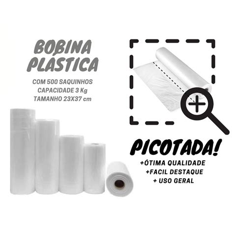 Bobina Saco Pl Stico Picotada C Cap Kg Mercado Freezer Submarino