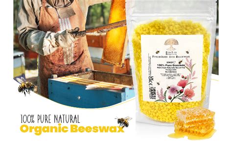 Eco Lux Uk 500g Premium Bees Wax Pellets For Candle Making Natural Organic Beeswax