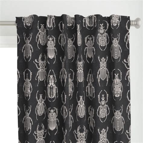 Dark Academia Curtain Panel Dark Academy Beetles By Garabateo Beetles