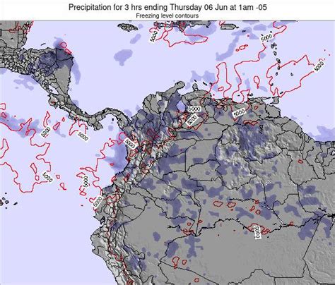 Colombia Precipitation for 3 hrs ending Friday 01 Mar at 7am -05