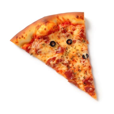 Premium AI Image | A slice of pizza with cheese and tomato sauce on it