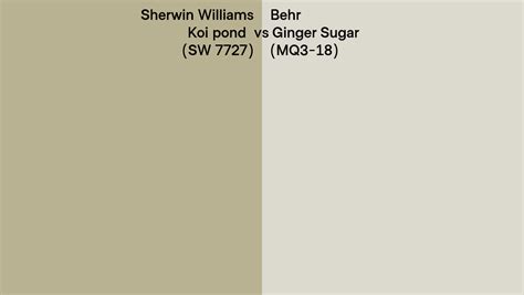 Sherwin Williams Koi Pond SW 7727 Vs Behr Ginger Sugar MQ3 18 Side