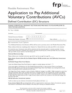 Fillable Online Tpt Org Application To Pay Additional Voluntary