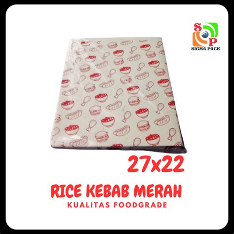 Jual Kertas Nasi KFC 27x22 Kebab Paperwrap Kertas Foodgrade Paper