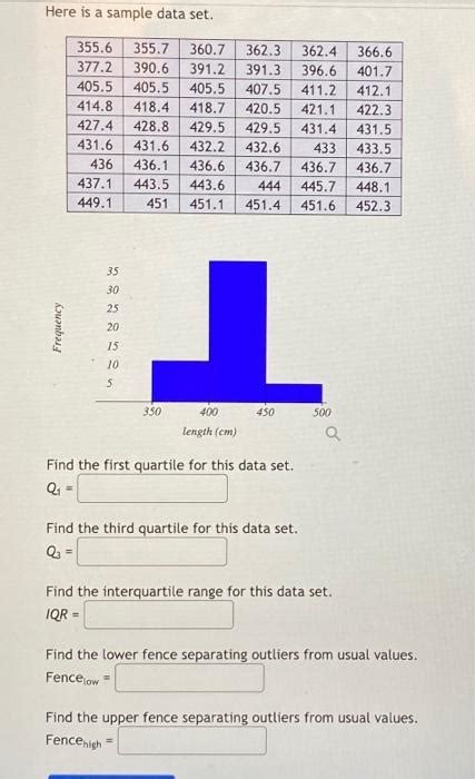 Solved Here Is A Sample Data Set Find The First Quartile