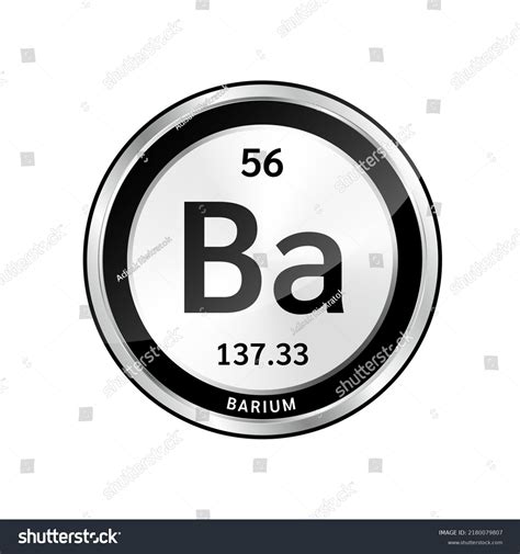 Barium symbol icon and chemical formulas atomic - Royalty Free Stock ...