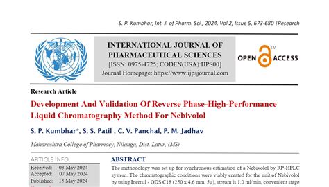 Development And Validation Of Reverse Phase High Performance Liquid