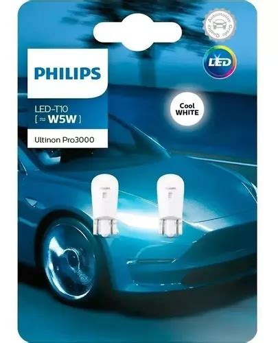 Lâmpada Philips Pingo Led Ultinon 6000k W5w T10 Super Branca