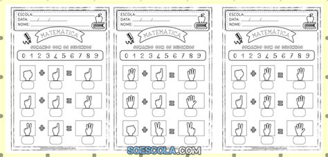 Somando Com Os Dedinhos Atividades De Matemática — SÓ Escola