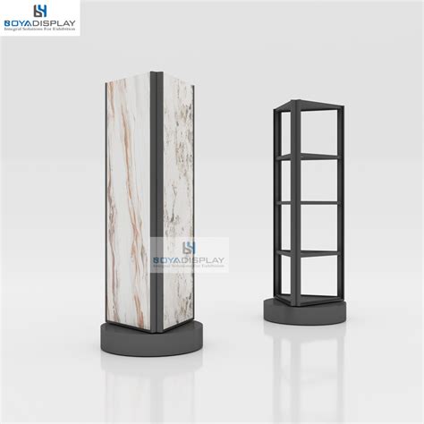 Tile Stone Rotary Triangle Display Stand Wholesale Boyadisplays