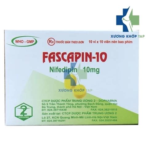 Fascapin 10 Thuốc điều Trị Hội Chứng Raynaud