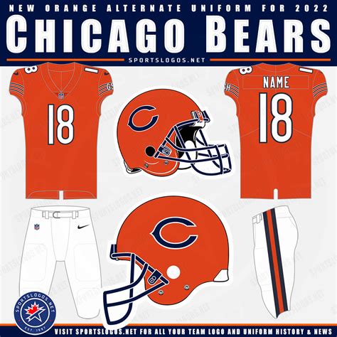 Chicago Bears Uniforms History