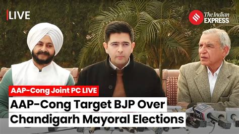 Aap S Raghav Chadha Addresses Joint Press Conference With Congress On