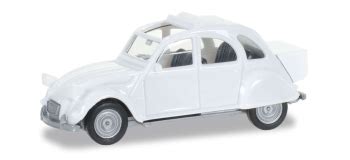 Citroen 2 CV Avec Coffre Blanc Perle HER027632 003 Herpa