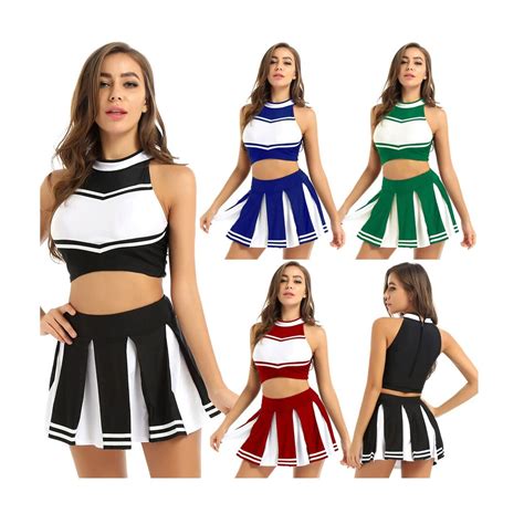 7 Colours Super Sexy Cheerleader Cosplay Outfit 2 Piece Set Etsy