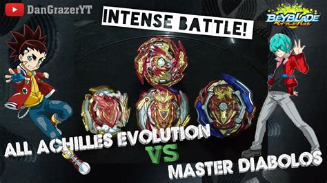 BEYBLADE BATTLE MASTER DIABOLOS VS ALL ACHILLES EVOLUTION YouTube