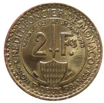 2 Francs Louis II Monaco Numista