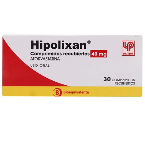 Hipolixan Atorvastatina 40 Mg 30 Comprimidos Recubiertos Farmacias