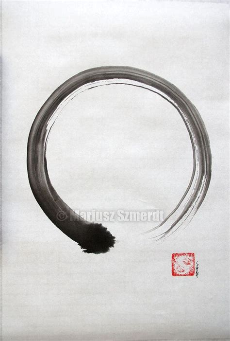 Enso Zen Circle Original Sumi E Japanese Ink Painting Etsy Japanese