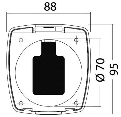 Shower Pipe Flap New Edge Abs Trans Wht Gauci Borda Marine