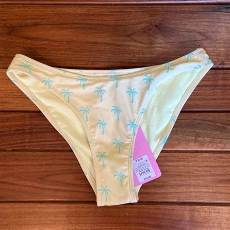 Stoney Clover Lane Swim Nwt Target X Stoney Clover Lane Yellow Palm Tree Bikini Small Poshmark