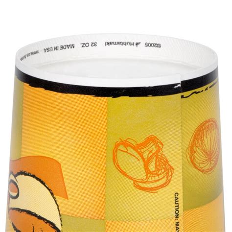 Huhtamaki 70432 Streetside Print 32 Oz Double Poly Paper Soup Hot