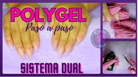 Cómo hacer un Alargamiento de uñas con polygel y sistema dual paso a