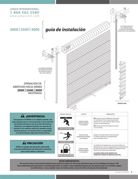 Gu A De Instalaci N Janus International