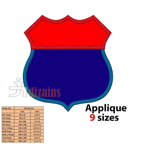 ROUTE sign applique design. Machine embroidery design by JLdizains