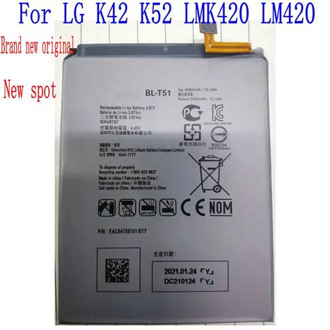 Bater A De Bl T Original Para Lg K K Lmk Lm K V