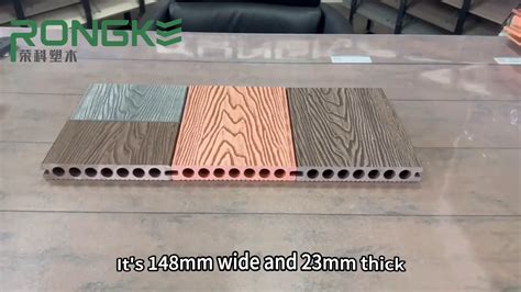 Modern 3d Embossed Wood Grain Decking Waterproof Outdoor Wpc Wood