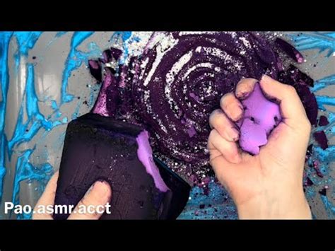 Flaky Soft Purple Dyed Fresh Gym Chalk Blocks And Reform Asmr