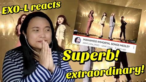 EXO L Reacts To Immortal Songs Medley By Mamamoo First Time Hearing