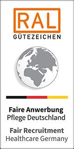 Ausgezeichnet mit dem RAL Gütezeichen für Faire Anwerbung Pflege