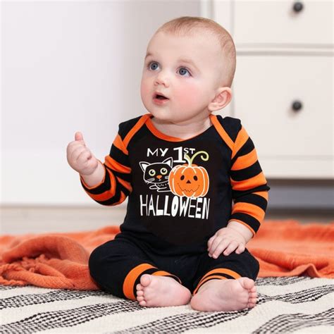 Baby Halloween Outfit My 1st Halloween Orange & Black - Etsy