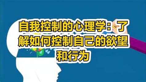 自我控制的心理学：了解如何控制自己的欲望和行为 情感视频 搜狐视频